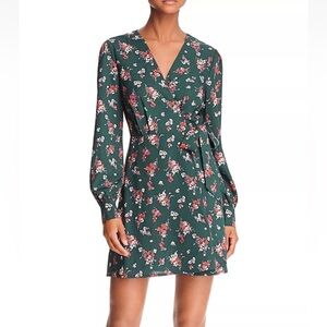 Lost+Wander Women Hailey Crepe Floral Wrap Dress green L boho event romantic Y2K